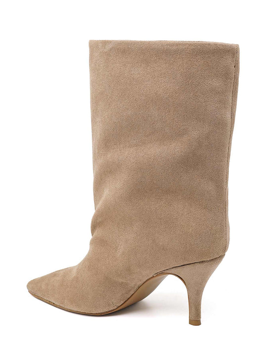 Bottine pointu daim 2569A Taupe(khaki)