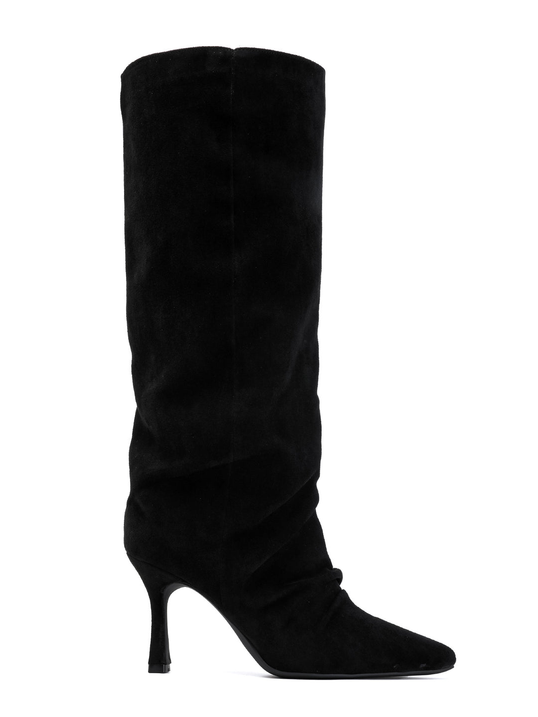 Bottes daim effet plissé 2582A Noir