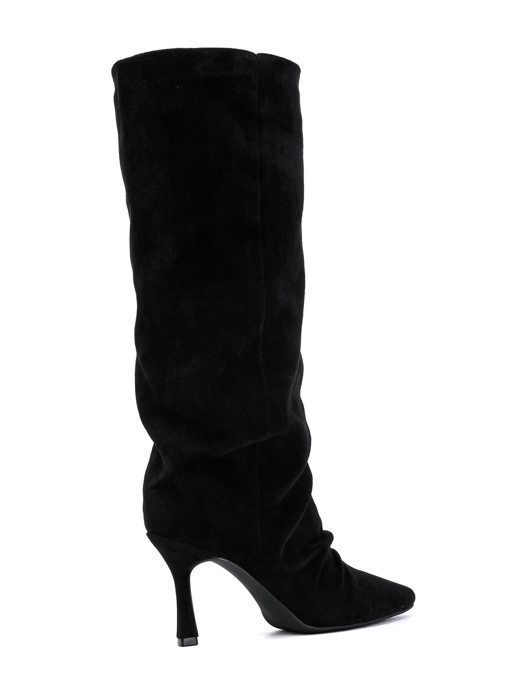 Bottes daim effet plissé 2582A Noir
