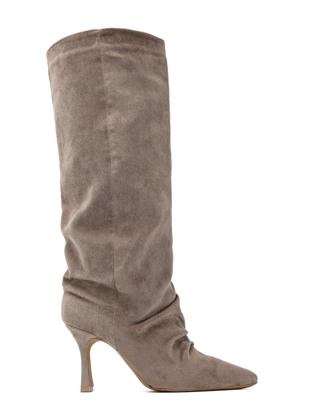 Bottes daim effet plissé 2582A Taupe(khaki)