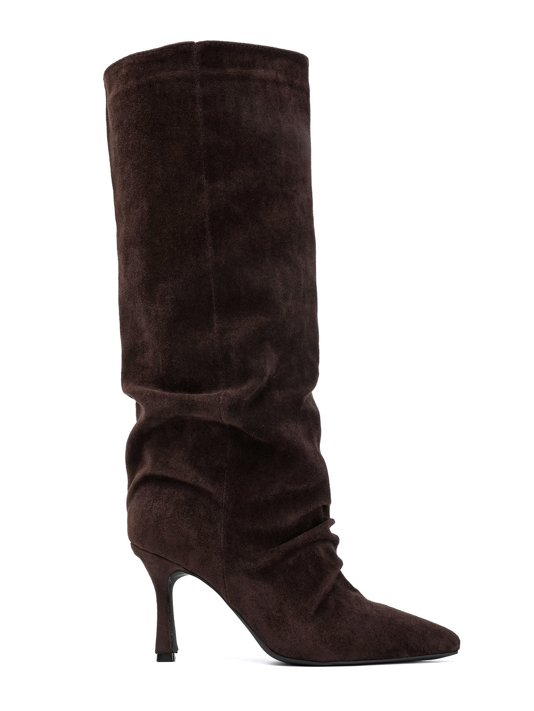 Bottes daim effet plissé 2582A Brown