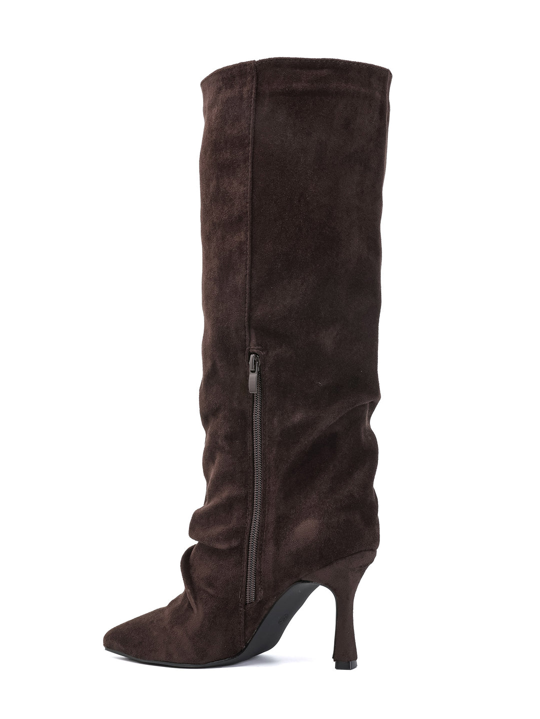 Bottes daim effet plissé 2582A Brown