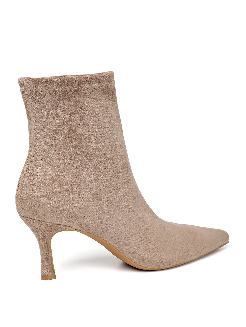 Bottine effet chaussette daim 2903A Taupe(khaki)