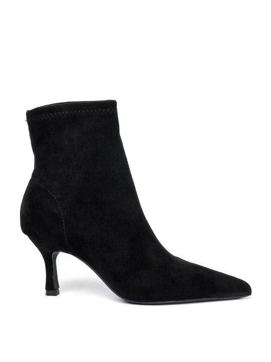 Bottine effet chaussette daim 2903A Noir