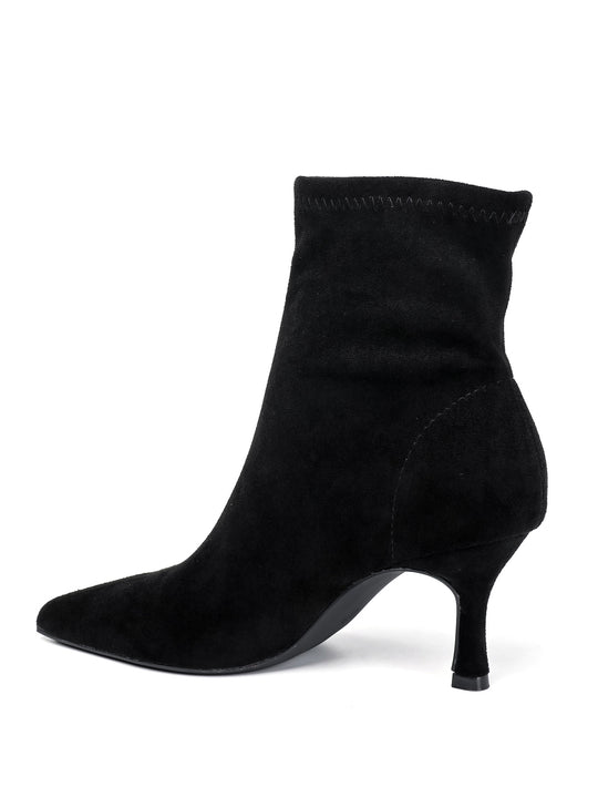Bottine effet chaussette daim 2903A Noir