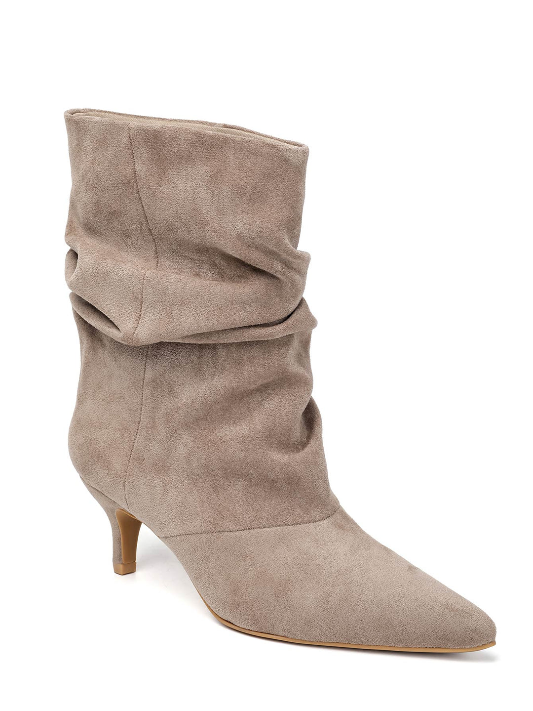 Bottines daim effet plissé 2910A Taupe (khaki)