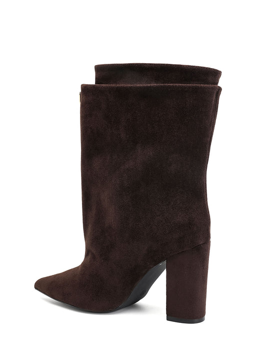 Bottines daim droite 2911A Brown