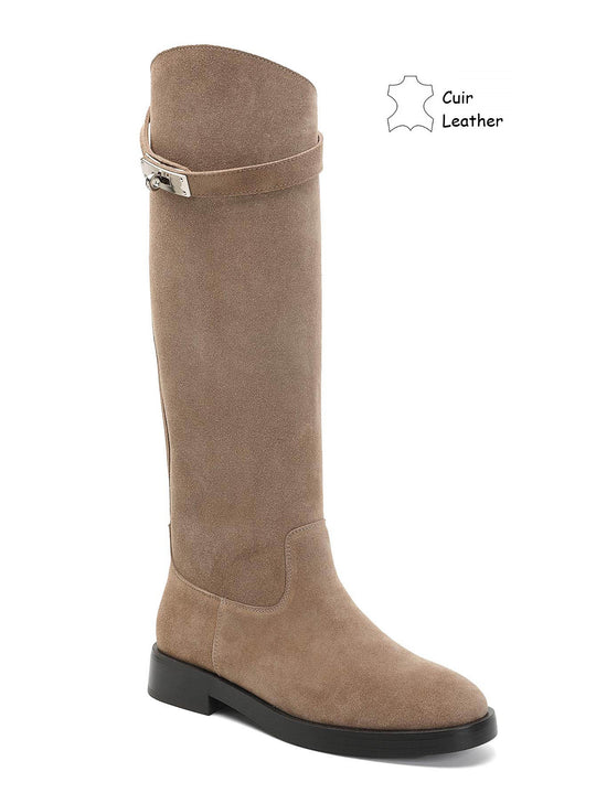 Bottes cuir 5333 Taupe (khaki)
