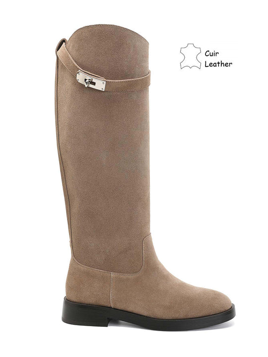 Bottes cuir 5333 Taupe (khaki)