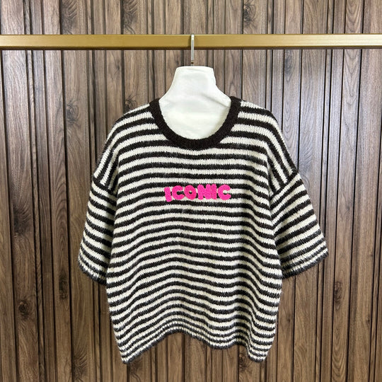 Pull Maille à rayure Iconic Choco M66307