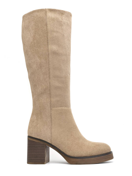 Bottes daim talon 1615-1 Taupe(khaki)
