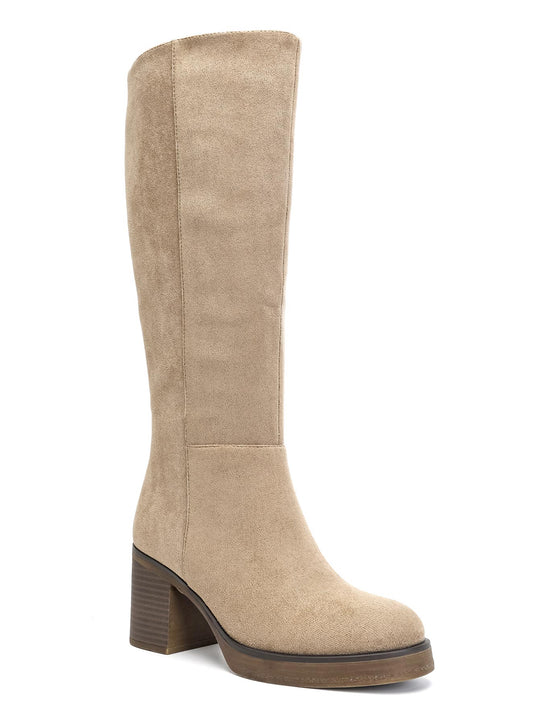 Bottes daim talon 1615-1 Taupe(khaki)