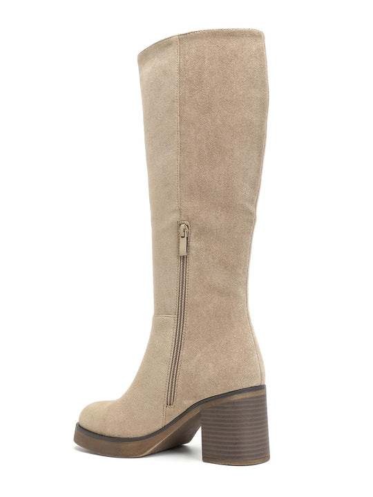 Bottes daim talon 1615-1 Taupe(khaki)