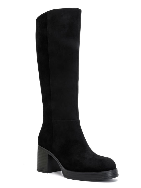 Bottes daim talon 1615-1 Noir