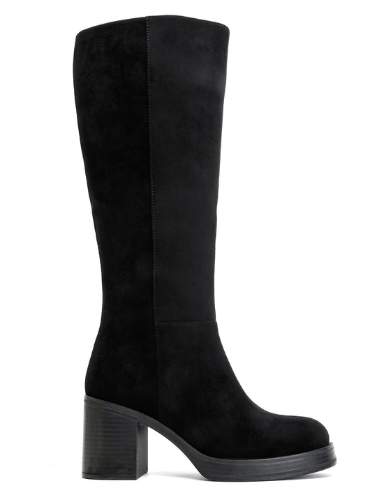 Bottes daim talon 1615-1 Noir