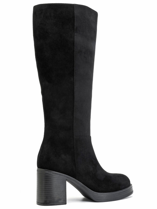 Bottes daim talon 1615-1 Noir