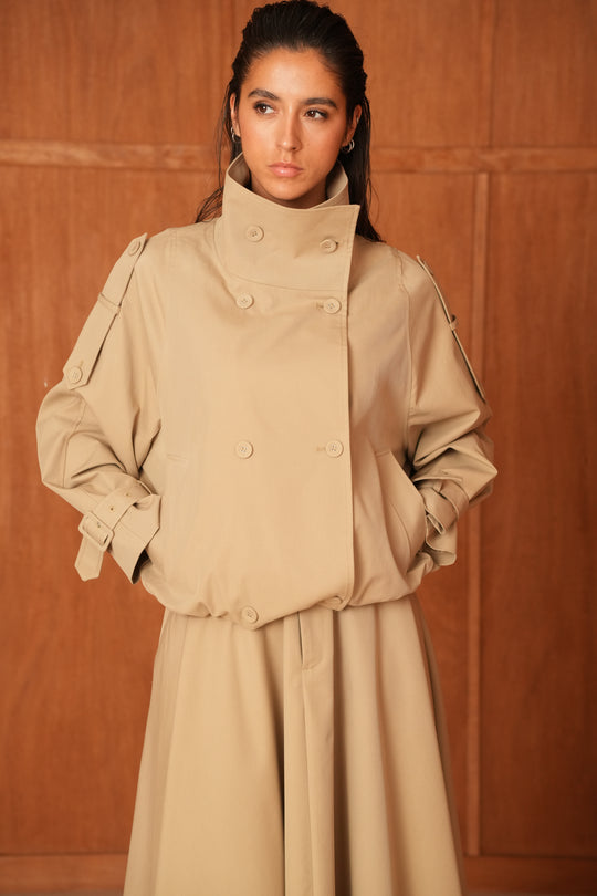 Veste trench Col montant v26099