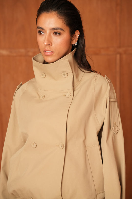 Veste trench Col montant v26099