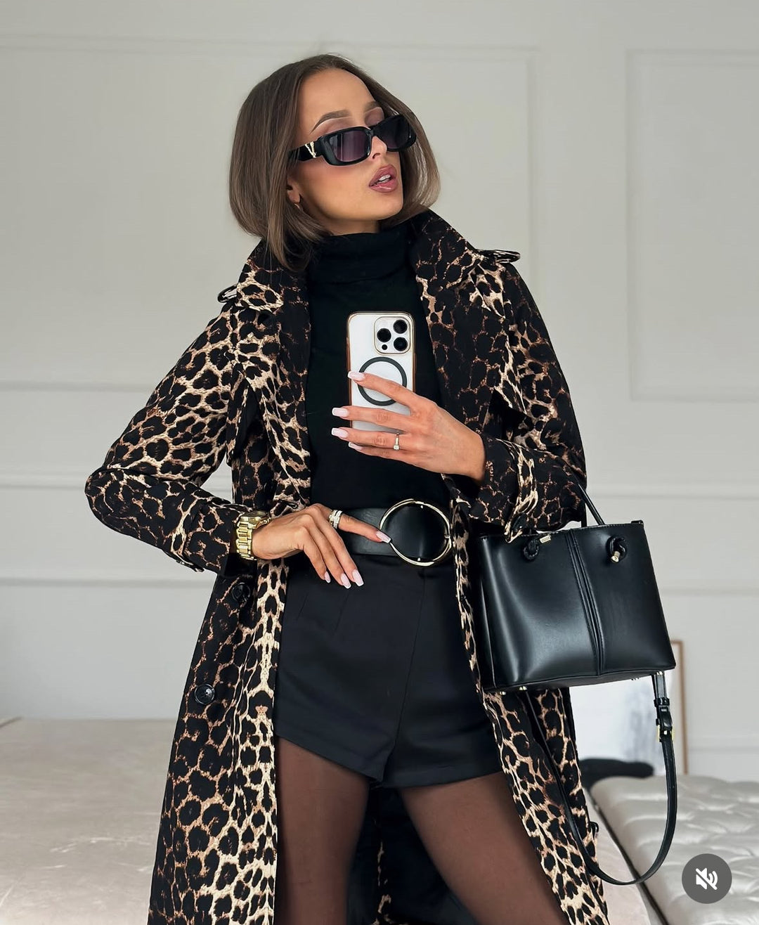 Trench long leopard 9771