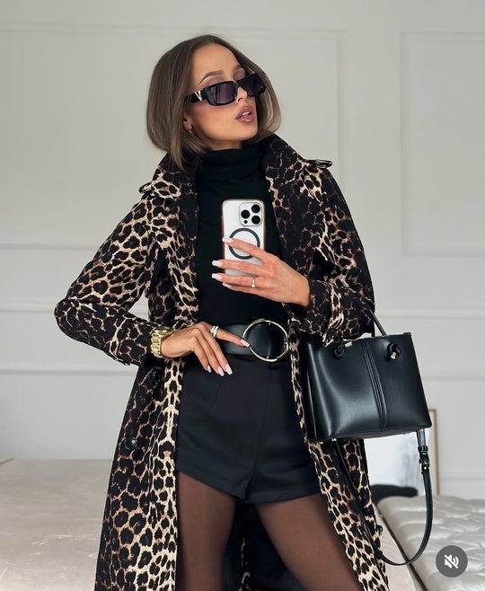 Trench long leopard 9771