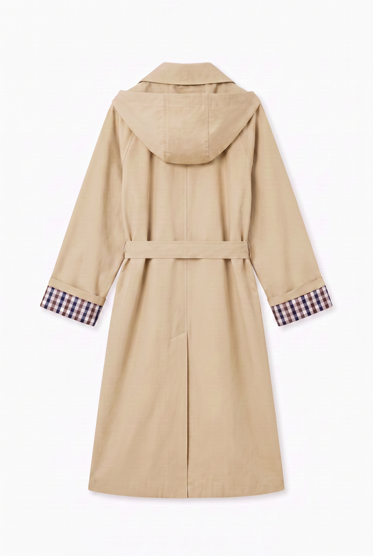 Trench long Beige col attaches  2026