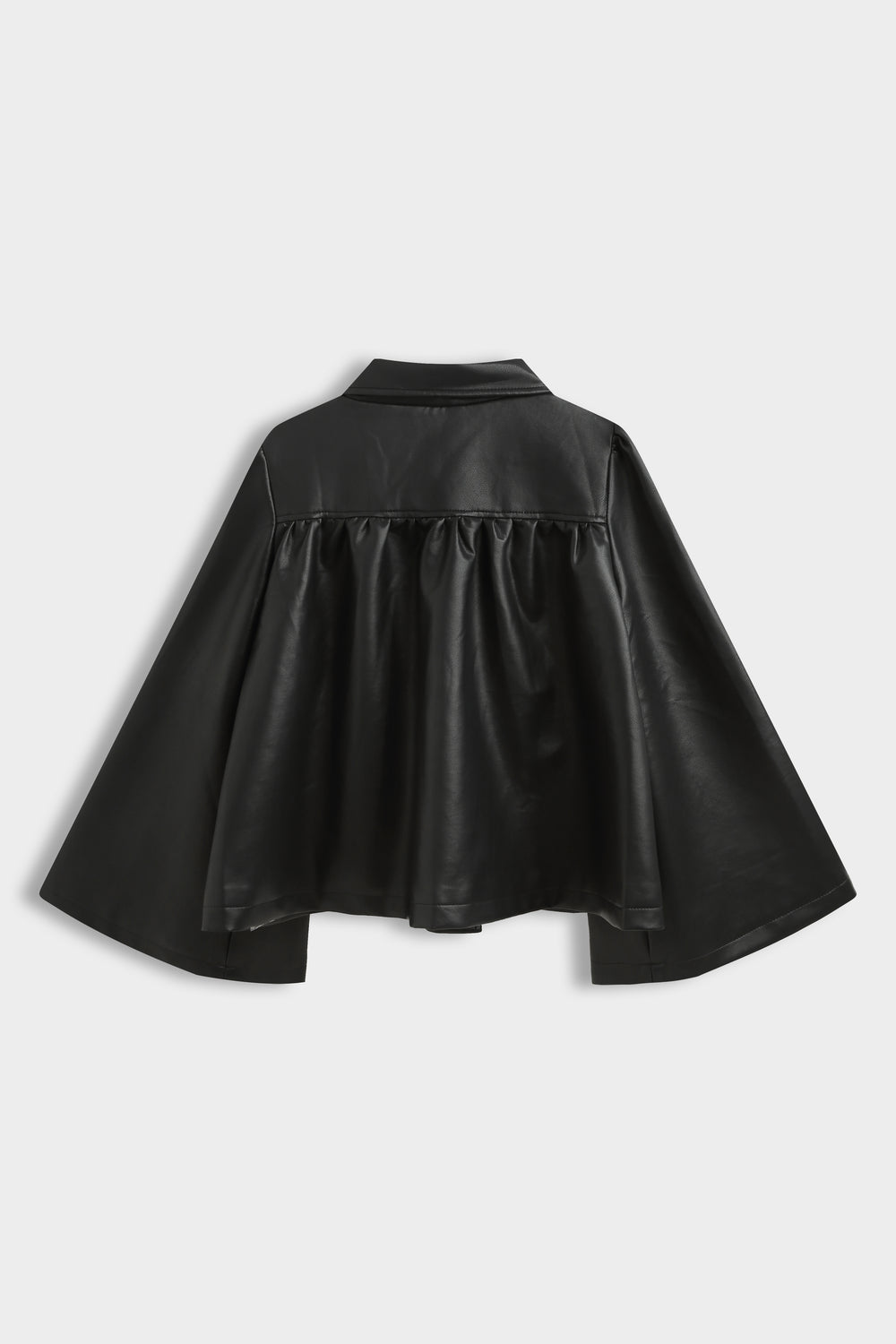 Veste similicuir manches larges Noir Cv2220