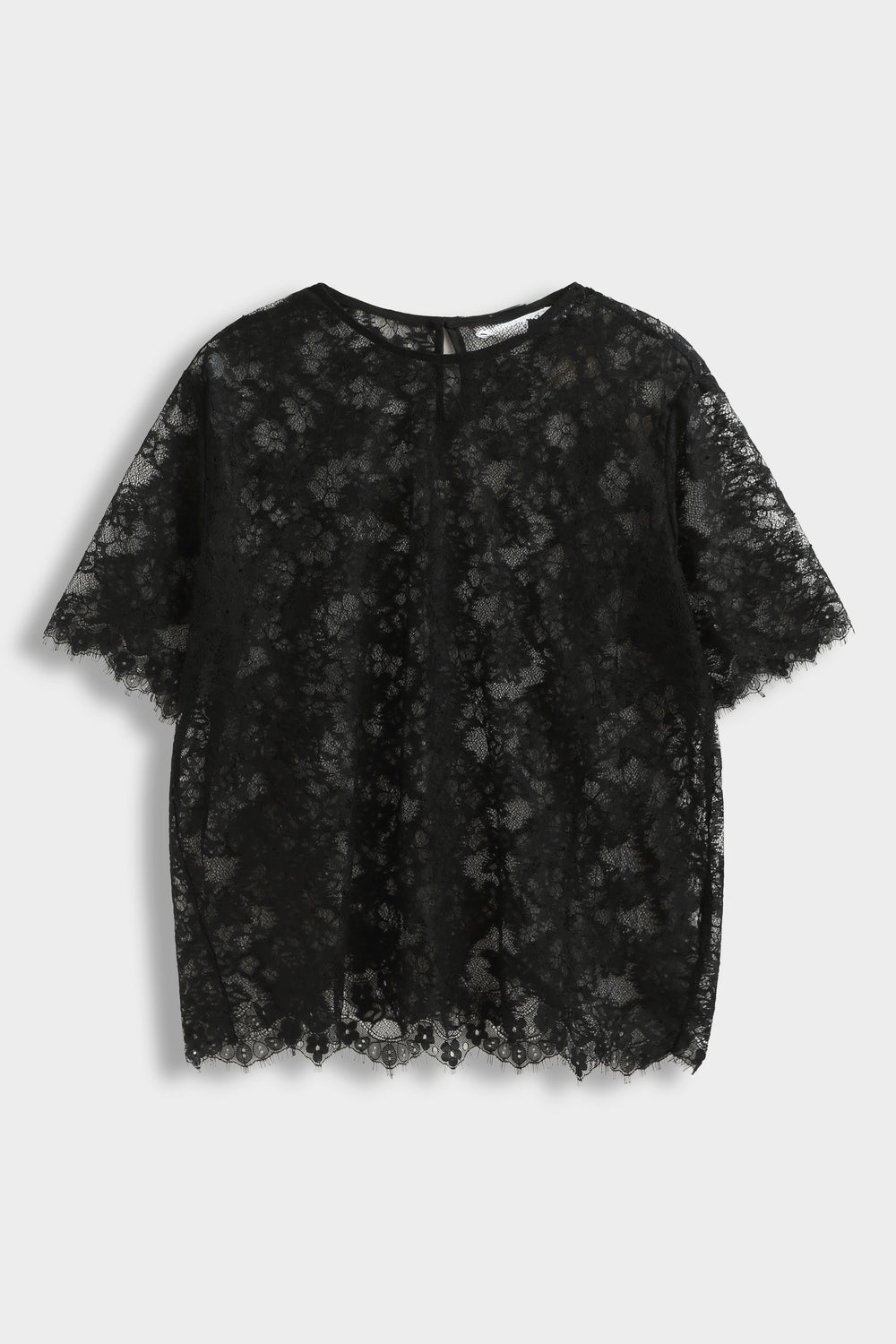 Top dentelle transparente Noir PP1027