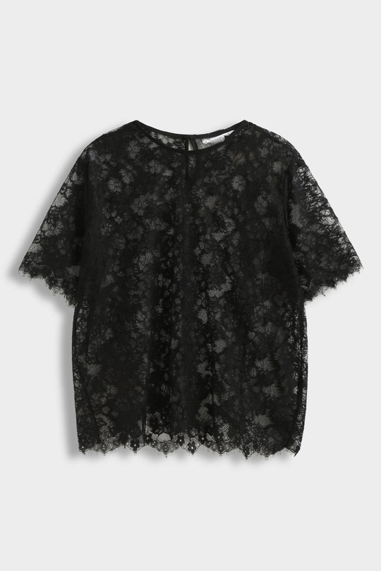 Top dentelle transparente Noir PP1027