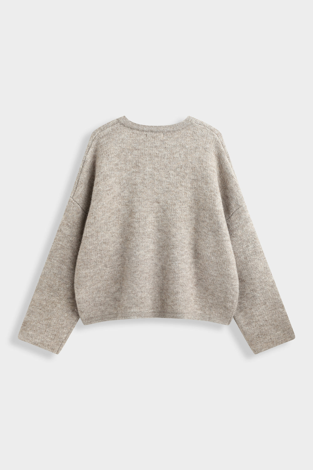 Pull gilet boutons asiatique En Taupe 91070