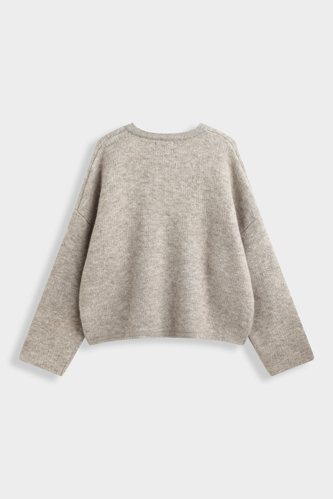 Pull gilet boutons asiatique En Taupe 91070