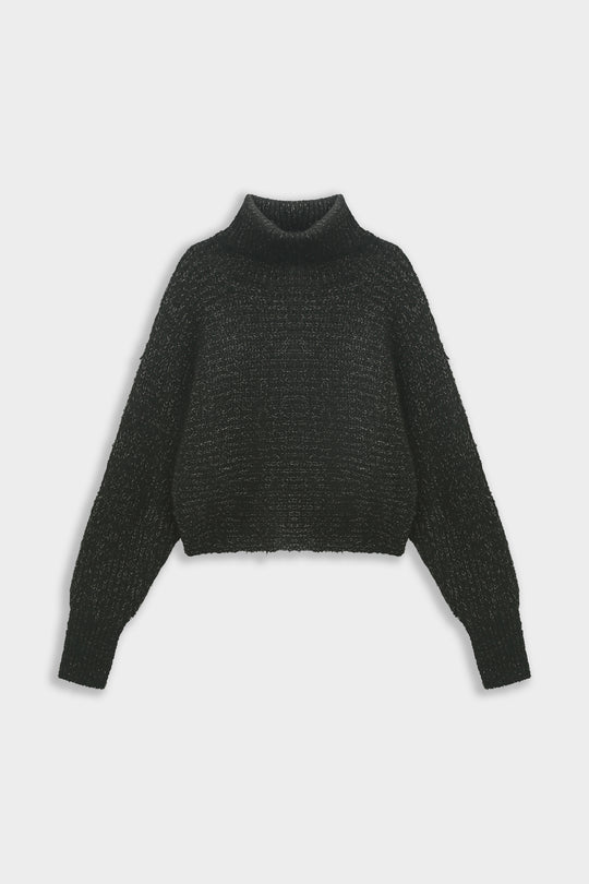 PULL COURT À COL CHEMINÉE TL222