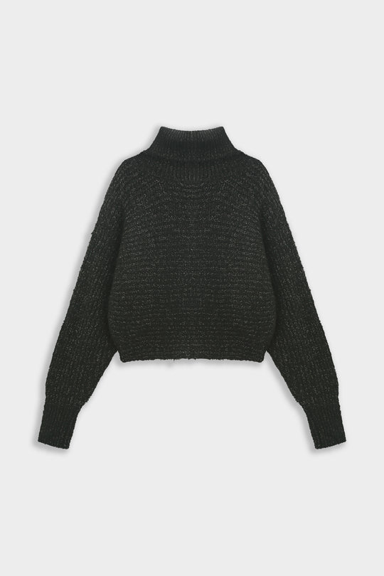 PULL COURT À COL CHEMINÉE TL222
