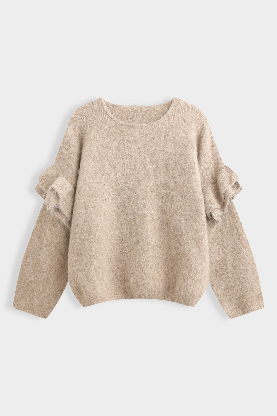 PULL manches volants 7115 Taupe
