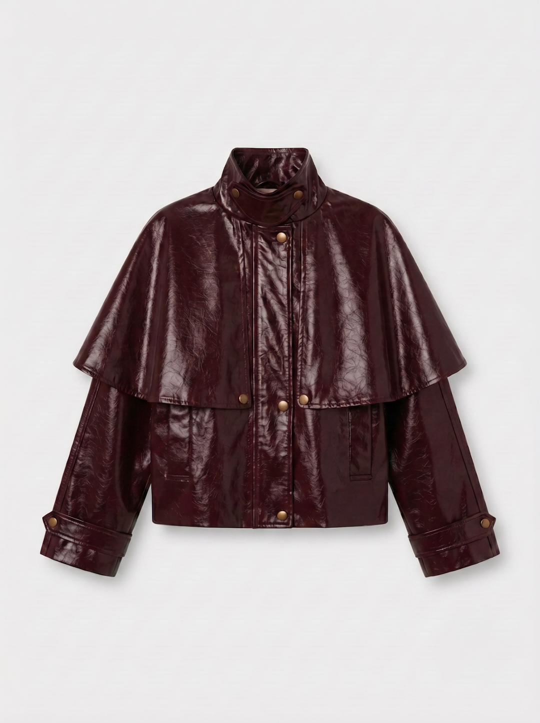 Veste cape similicuir Bordeaux 526