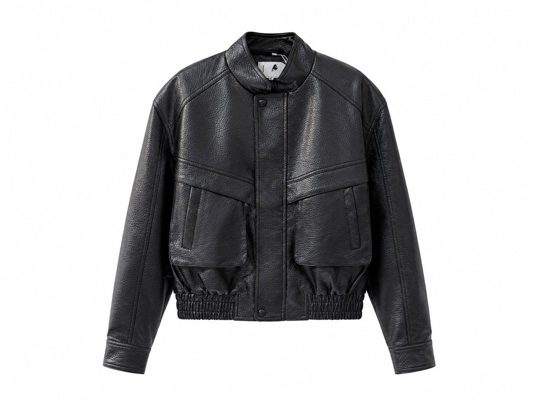 Veste bomber similicuir Noir 202321