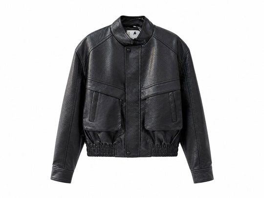 Veste bomber similicuir Noir 202321