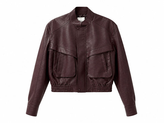 Veste bomber similicuir  Bordeaux 202321