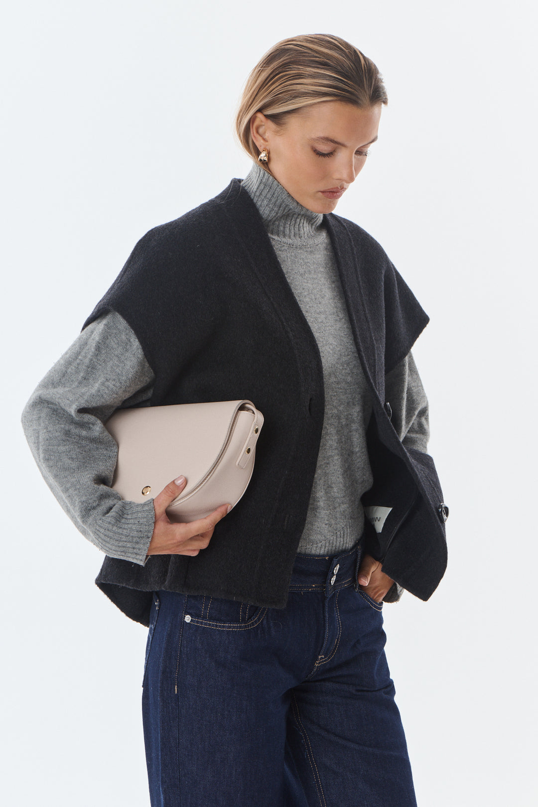 Gilet laine sans manches TINA 716809 Gris Chiné