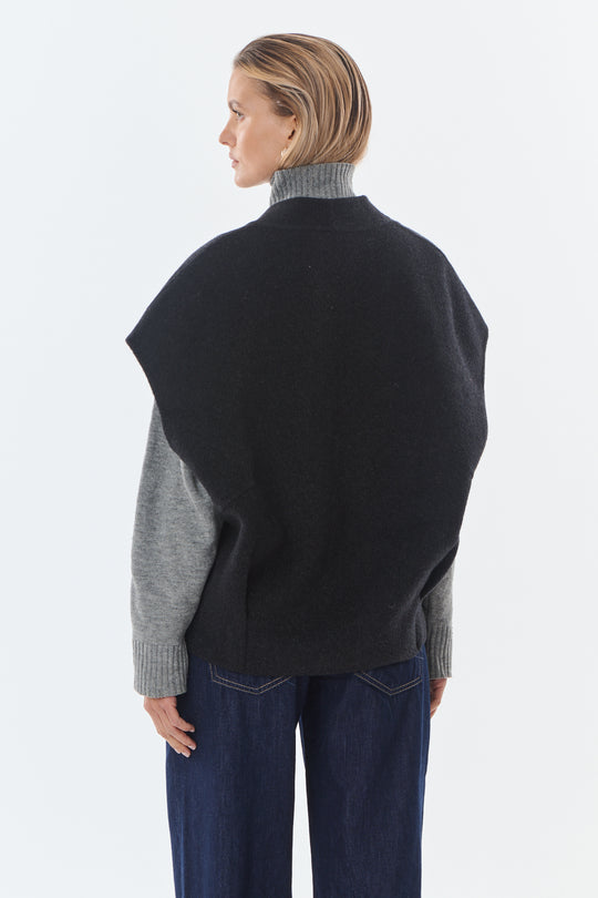 Gilet laine sans manches TINA 716809 Gris Chiné