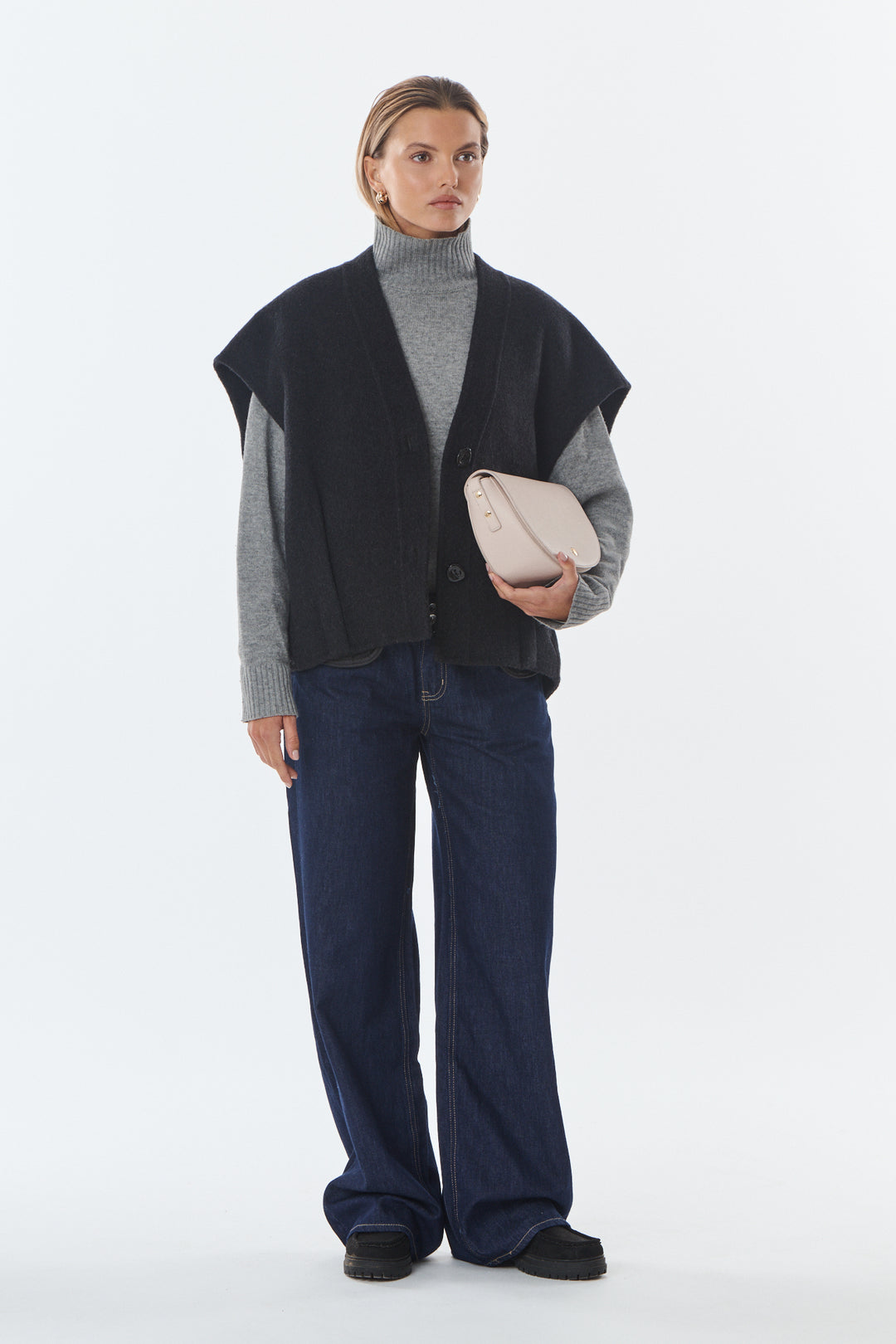 Gilet laine sans manches TINA 716809 Gris Chiné