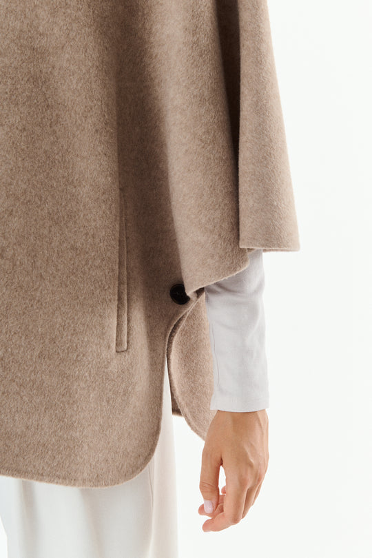 Gilet laine sans manches Capuche JORDANE 9028 Taupe
