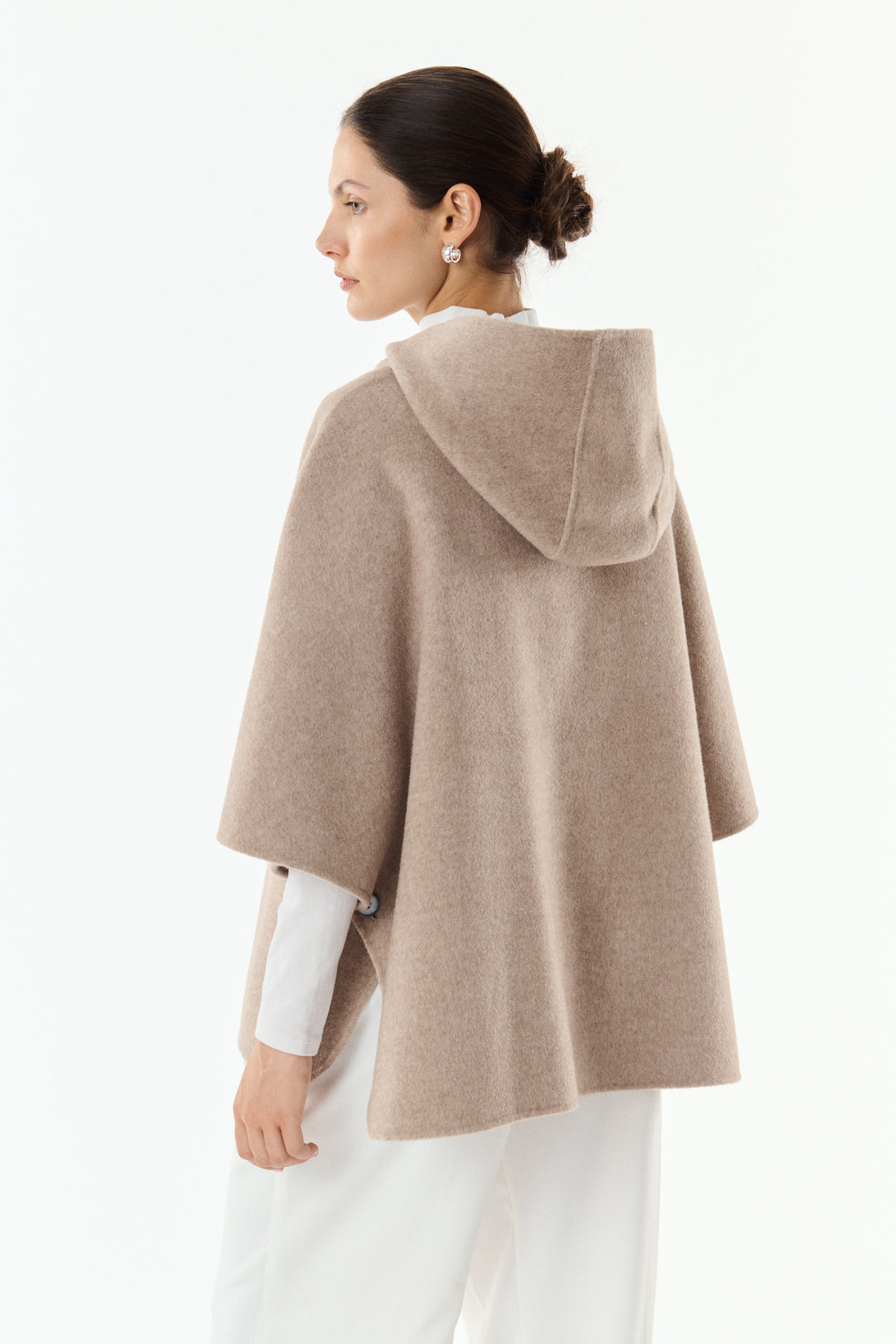 Gilet laine sans manches Capuche JORDANE 9028 Taupe
