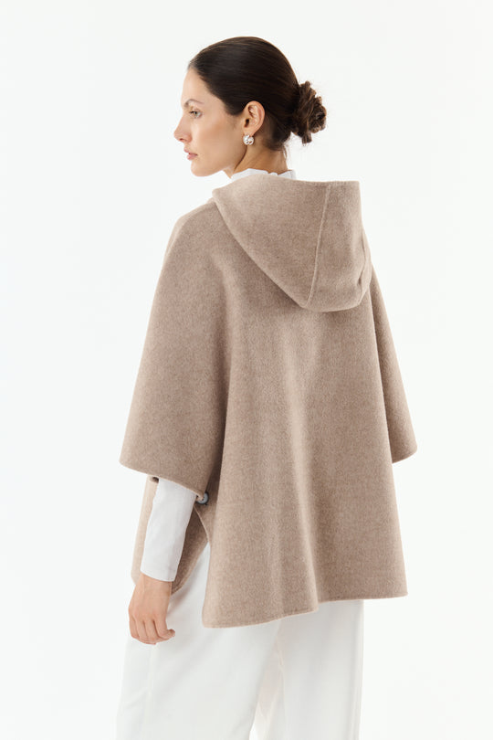 Gilet laine sans manches Capuche JORDANE 9028 Taupe