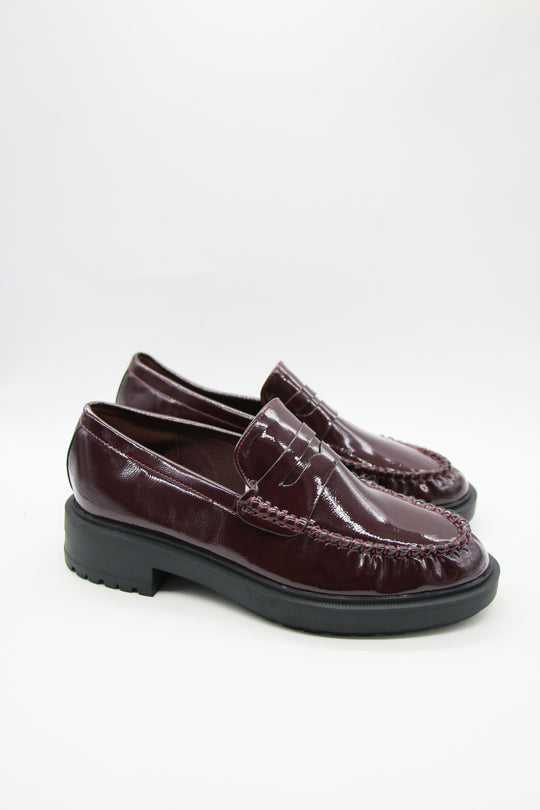 Moccasin brillant Bordeaux (taille petit)