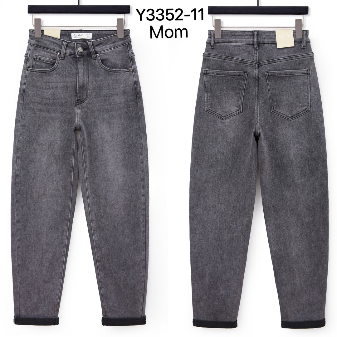 Jean mom gris Y3352-11