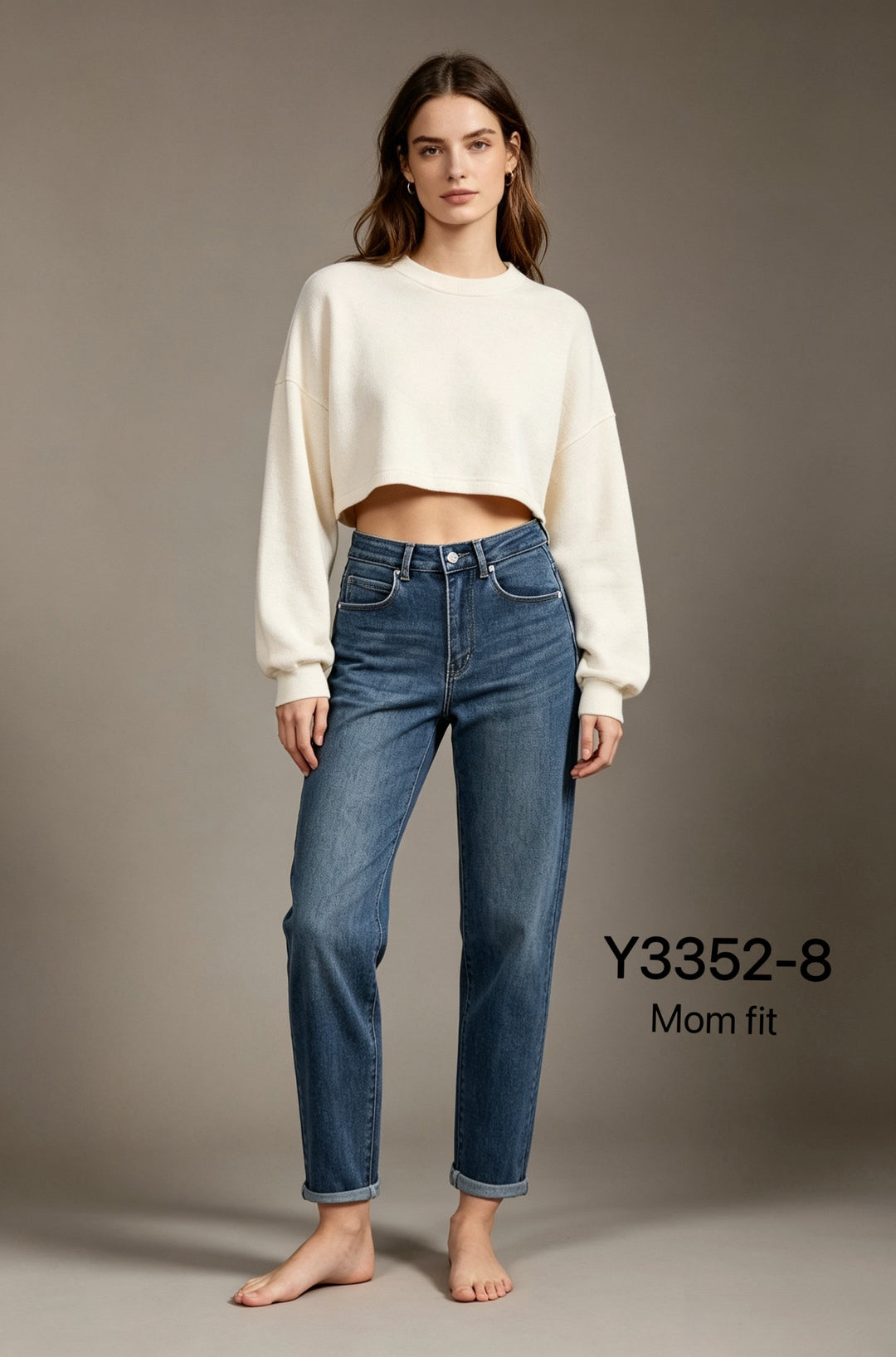 Jean mom Bleu Y3352-8