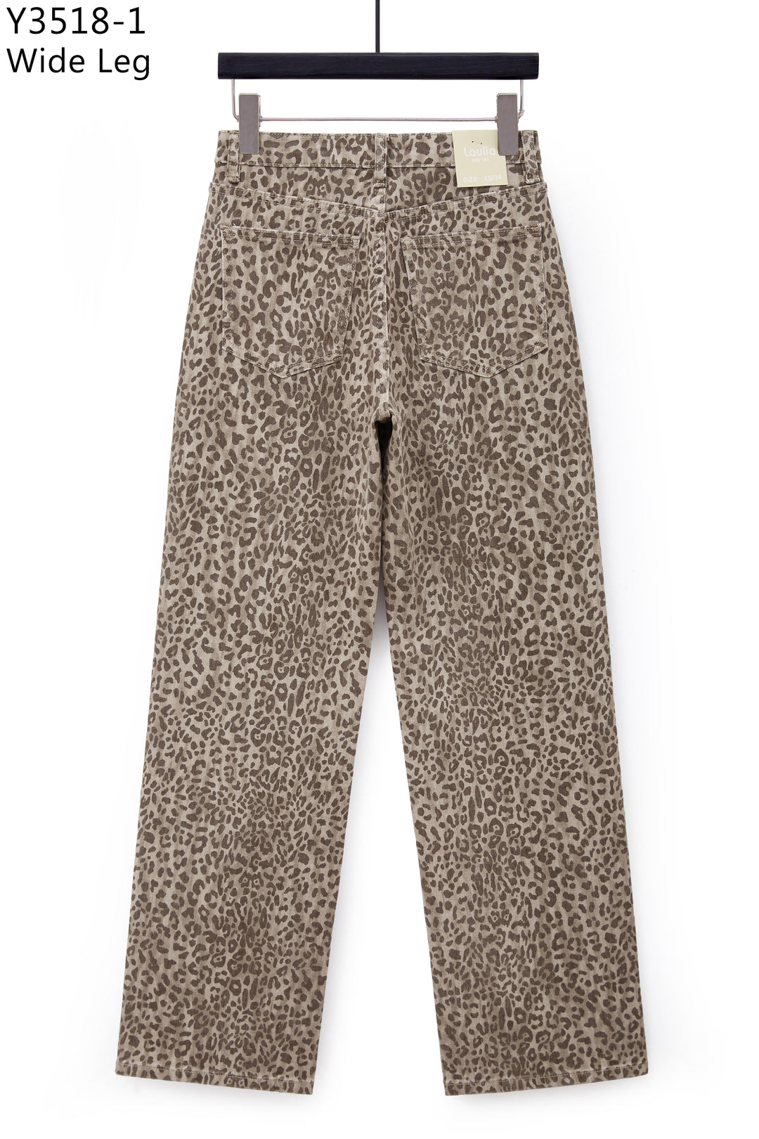 Jean wide leopard claire Y3518-1