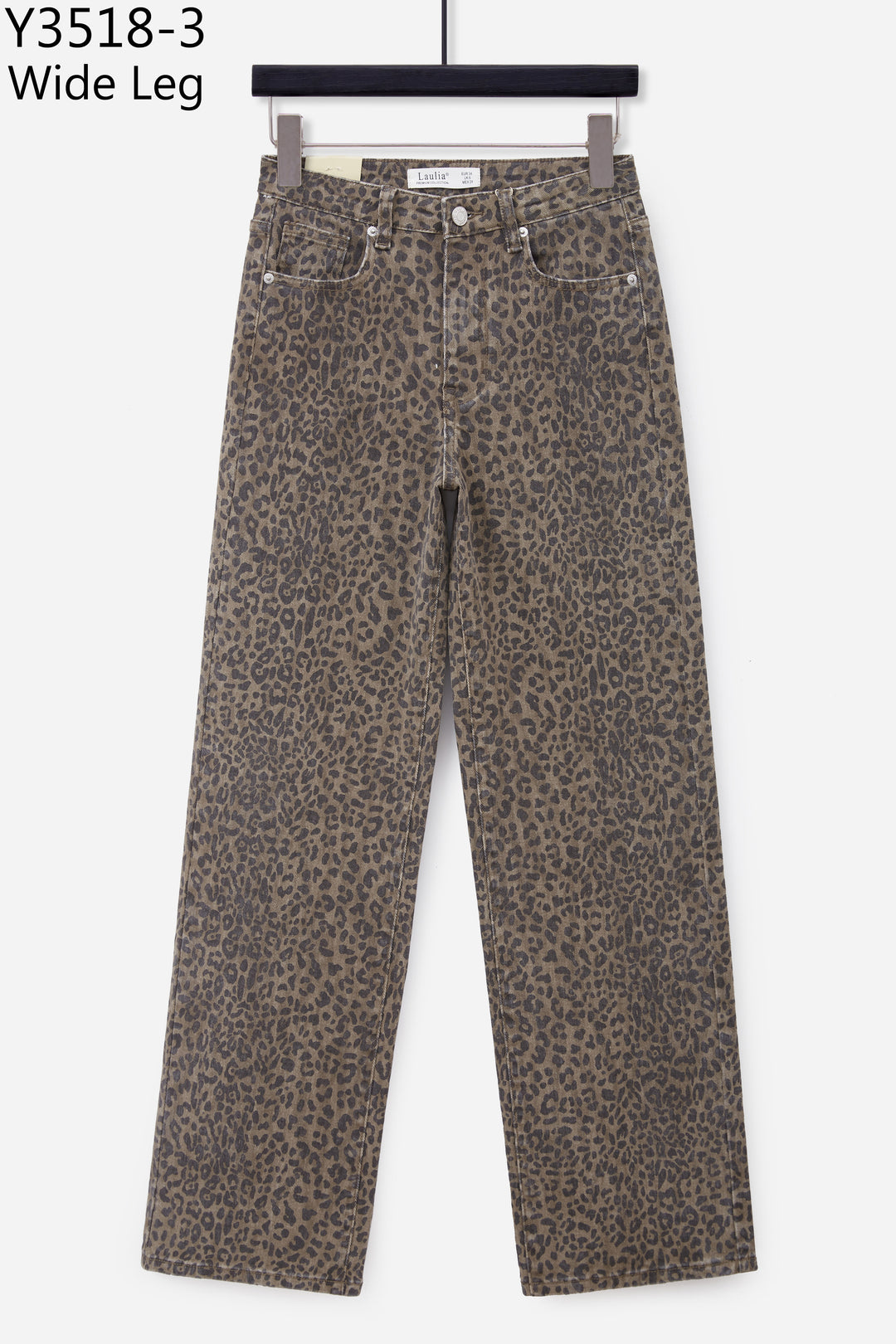 Jean wide leopard foncé Y3518-3
