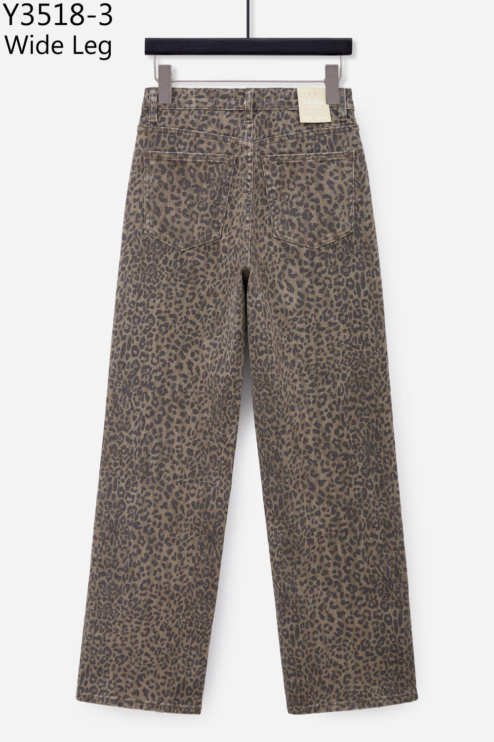 Jean wide leopard foncé Y3518-3