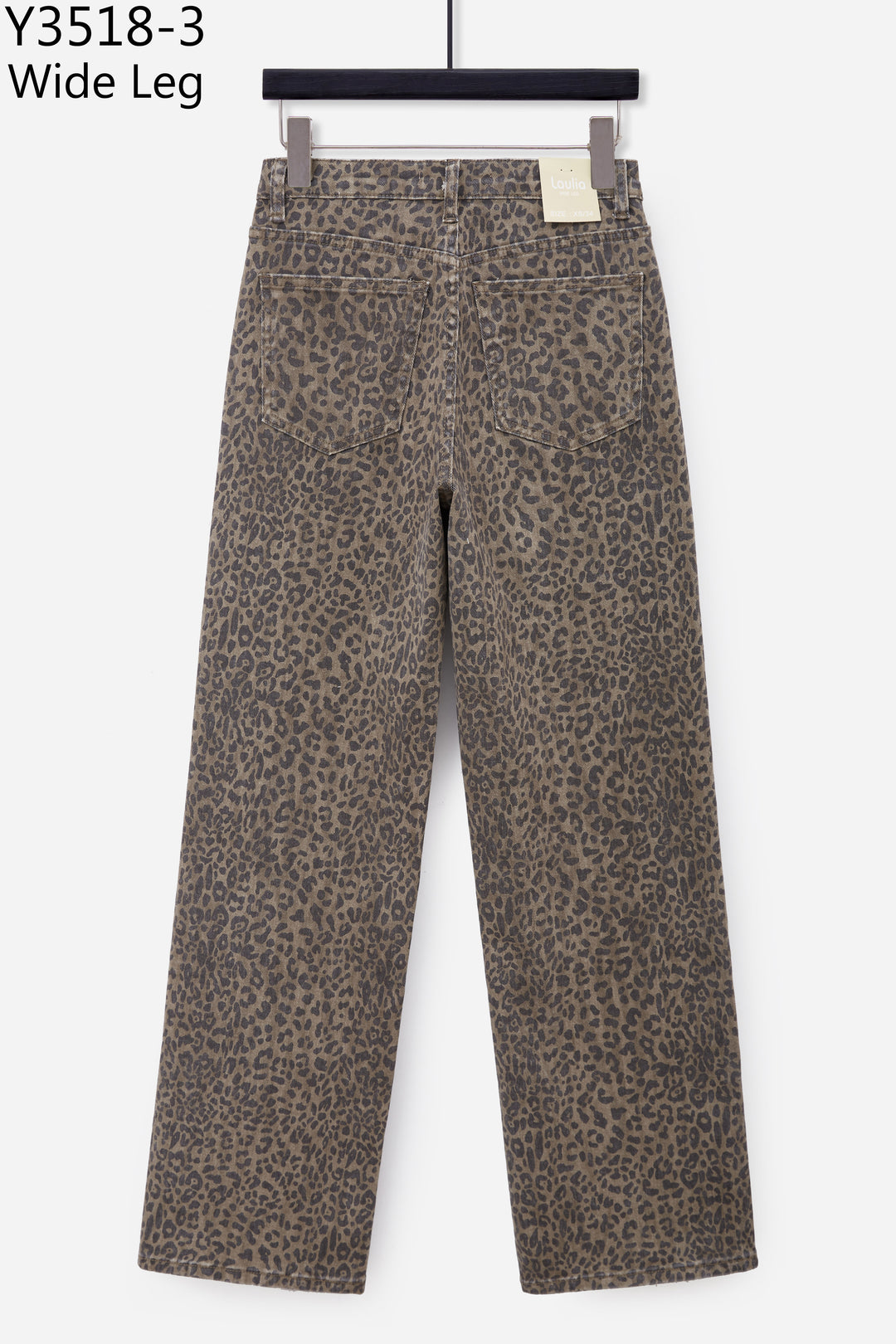 Jean wide leopard foncé Y3518-3